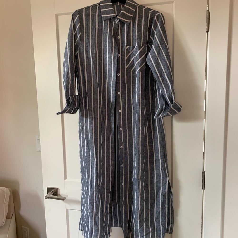 Long button down shirt